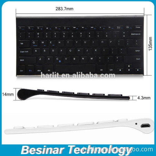 Wireless Bluetooth Keyboad Best Selling Aluminum Laptop Desktop Tablet PC Bluetooth 3.0 Keyboard X Scissors Structure Black